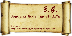 Bogdanu Gyöngyvirág névjegykártya